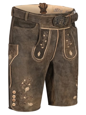 Nübler Lederhose Arnold in Mocca