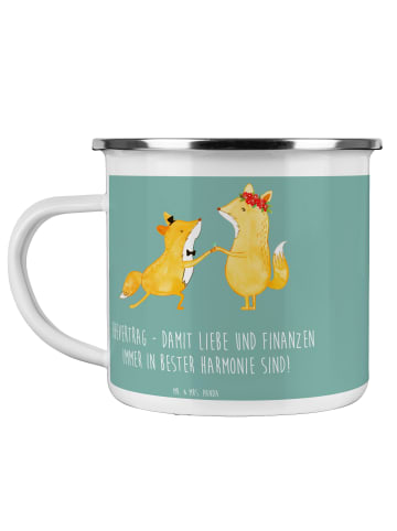 Mr. & Mrs. Panda Teetasse Ehevertrag Liebe Finanzen mit Spruch in Meeresbrise