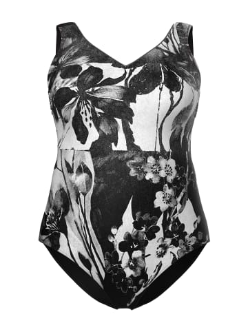 Ulla Popken Badeanzug in schwarz
