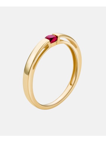 Diamant L'éternel Verlobungsring aus 375 Gelbgold mit Rubin