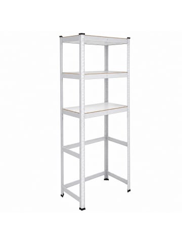 relaxdays Waschmaschinenregal in Weiß - (B)70 x (H)180 x (T)40 cm