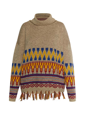 VIRITA Women Strickpullover in Hellbeige Mehrfarbig