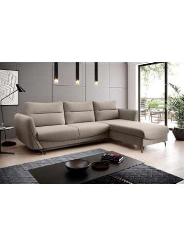 MF Design Sonic Recamiere Rechts in Hellbraun -  (L) 276 x (B) 276 x (H) 100 cm