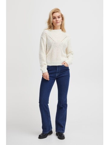 PULZ Jeans Strickpullover PZIRIS Pattern Pullover 50207565 in Weiß
