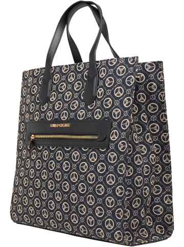 Carlo Colucci Shopper DelMonego in Schwarz / Creme