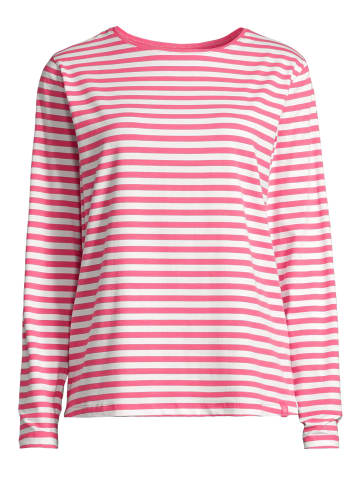 Salzhaut Rundkragen Langarmshirt für Damen in pink