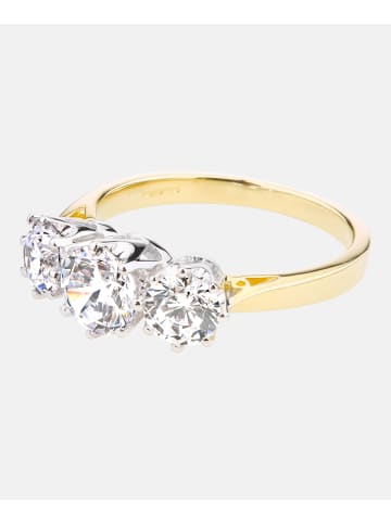 Diamant L'éternel Trilogie-Ring aus 375 Gelbgold mit Zirkonia