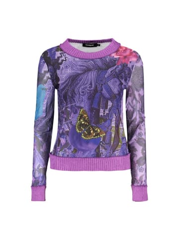 Desigual Lila Polyester Damen Langarmshirt