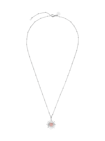 PURELEI Kette Sun Rosenquarz Silber