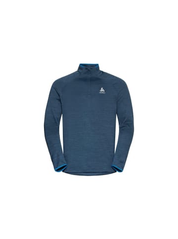 Odlo Midlayer half Zip Shirt Run Easy Warm in Dunkelblau