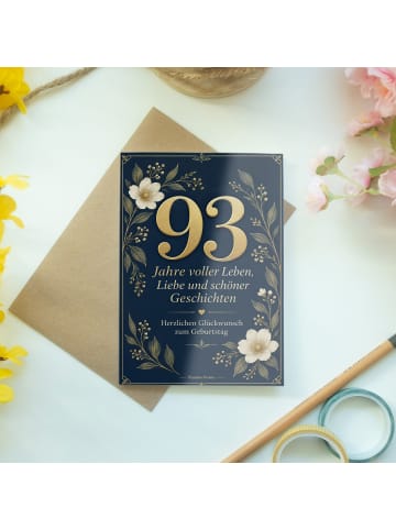 Geburtstagskarte Geburtstag klassisch Design mi... in Weiß