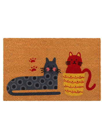 relaxdays Fußmatte "Katzen" in Mehrfarbig - 60 x 40 cm