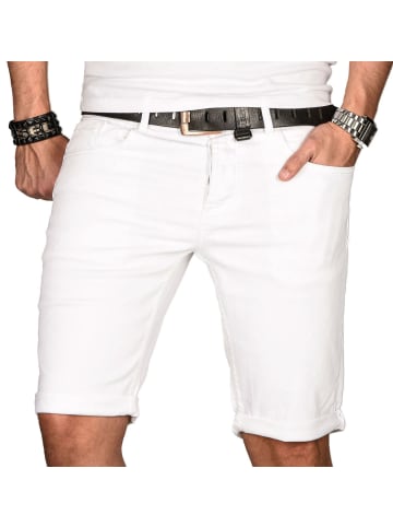 Alessandro Salvarini Jeansshorts Salvarini-Shorts-Multi1 in Weiß