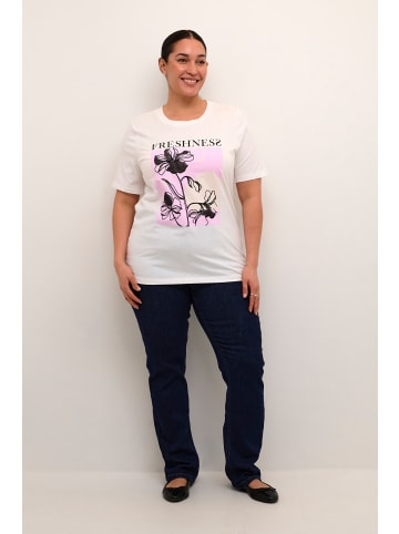 KAFFE curve T-shirt KCrie Regular fit in Chalk