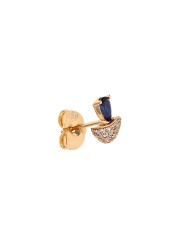 myMo Women Stud Earrings in Rose Gold Navy