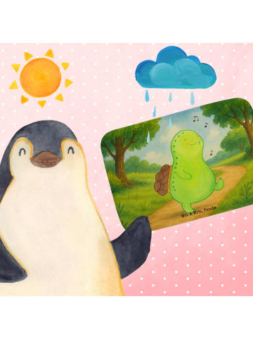 Mr. & Mrs. Panda Badteppich Schildkröte Pfeifen Design ohne Spruch in Weiß