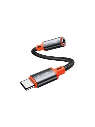 Wisam® USB-C auf AUX Miniklinke 3.5mm Audio Adapter, DAC, 0.11m (schwarz)