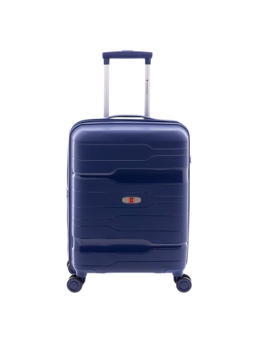 Gladiator 3800 4 Rollen Kabinentrolley 55 cm mit Dehnfalte in dark blue
