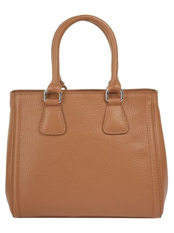 Cluty Handtasche Solcuore echt Leder in cognac