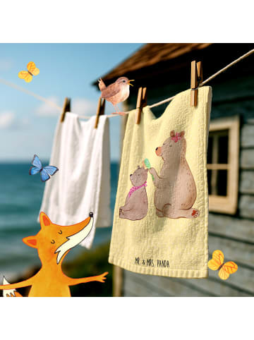 Mr. & Mrs. Panda Handtuch Bär Kind ohne Spruch in Gelb Pastell