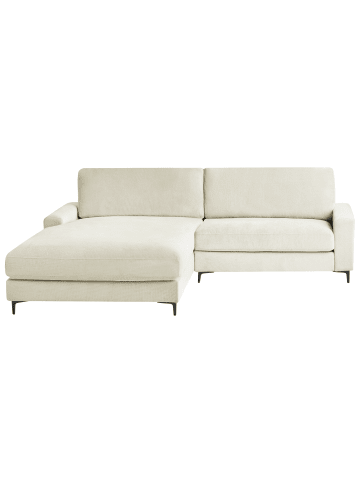 Beliani Ecksofa MALOY in Weiß/Schwarz - (W) 272 x (H) 87 x (L) 189 cm rechtsseitig
