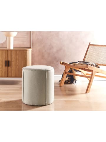 Beliani Pouf SEDONA in Beige - (W) 40 x (H) 43 x (L) 40 cm