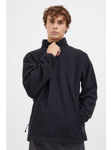 North Bend Troyer NBCotas M 233866MMM Atmungsaktiver Fleecepullover mit Troyer Kragen in Schwarz
