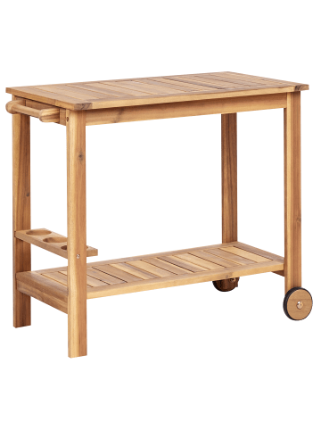 Beliani Beistelltisch SASSARI II in Braun - (W) 47 x (H) 74 x (L) 90 cm