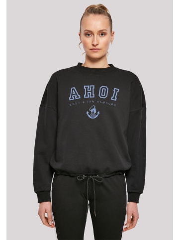 F4NT4STIC Oversize Sweatshirt Ahoi Knut & Jan Hamburg in schwarz