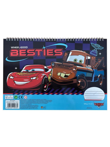 Disney Disney Cars Roaring A4 Spiral Skizzenbuch, 40 Seiten mit Sticker