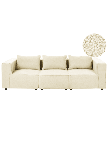 Beliani 3-tlg Modulsofa AXEBO in Weiß