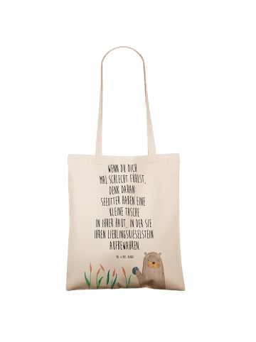 Mr. & Mrs. Panda Shopper Otter Stein mit Spruch in Creme