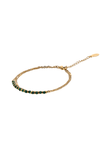 usha FESTIVAL Women Multi-Chain Bracelet in Gold Emerald