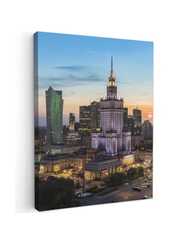 MuchoWow Leinwand bilder Erleuchtete Stadt (BxH)