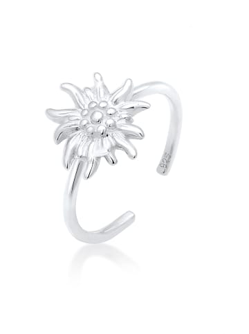 Elli Ring 925 Sterling Silber Edelweiss, Trachtenschmuck in Silber