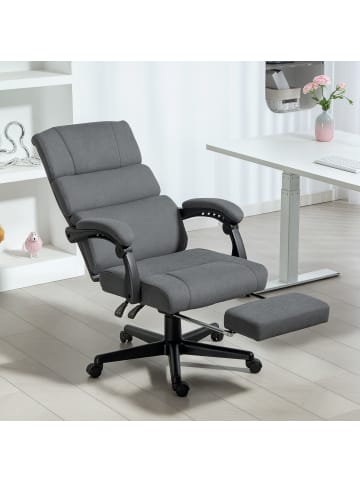 HOMCOM Bürostuhl in Dunkelgrau 68,5L x 56B x 115H cm