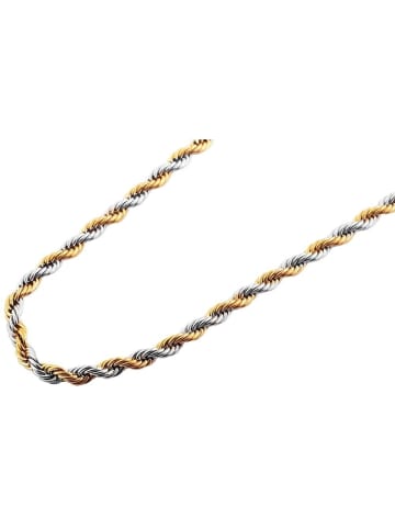 Adeliás Damen Halskette – Kordelkette aus Edelstahl 70+5 in silber