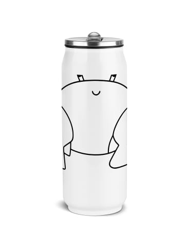 Mr. & Mrs. Panda Edelstahl Trinkflasche Sternzeichen Krebs ohne ... in Weiß