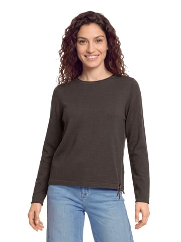 CARTOON Strickpullover mit Rundhalsausschnitt in Dunkelbraun
