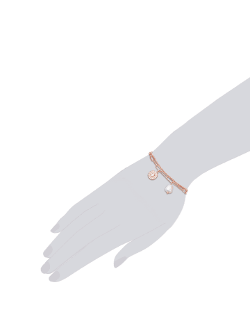 Valero Pearls Armband aus Edelstahl mit Süßwasser-Zuchtperle in roségold