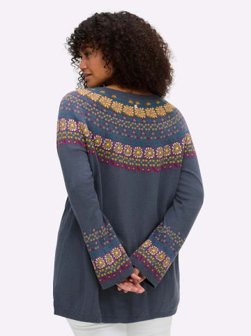 sheego Pullover in rauchblau