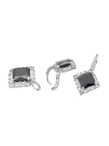 faina Women Jewelry Set in Silver Black