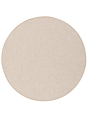 Snapstyle Sisal-Optik Designer Flachgewebe Teppich Pure Meliert Rund in Beige