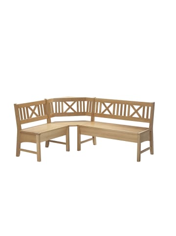 58 aufm Kessel ECKBANK Deborah 135 x 177 x 87 Massivholz Buche lackiert/Weinrot