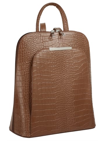 Cluty Rucksack echt Leder in cognac
