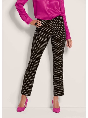 MADELEINE Baumwollhose mit grafischem Muster in schwarz / weiß