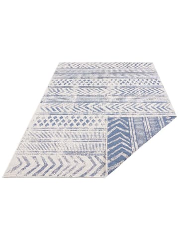 NORTHRUGS In- & Outdoor Wendeteppich Biri Blau Creme