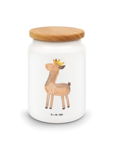 Mr. & Mrs. Panda Lebensmittelbehälter Lama König ohne Spruch in Weiß