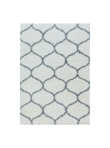 KADIMA DESIGN Teppich Hochflor Shaggy Skandi-Muster Polypropylen Wohnzimmer in Creme