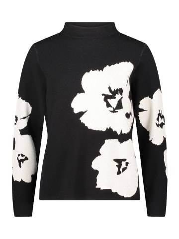 Betty Barclay Feinstrickpullover mit Stehkragen in Patch Black/Cream
